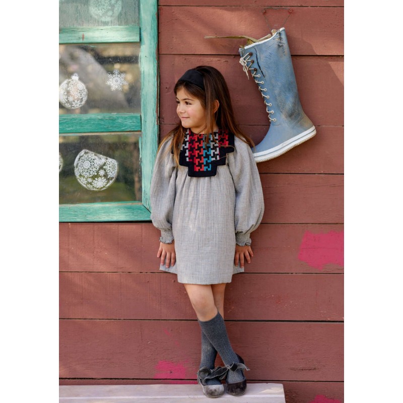 Vestido jacquard niña
