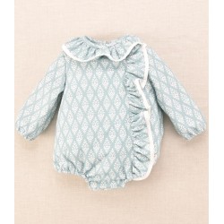 Pelele estampado bebe turquesa