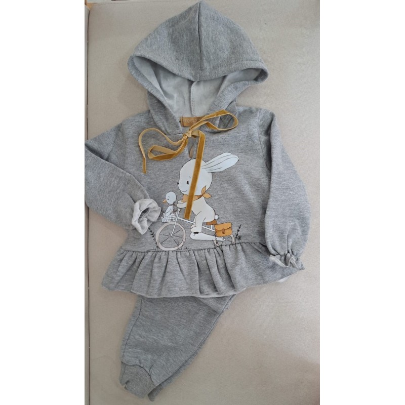 Conjunto chándal conejo bici niña