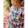 Vestido estampado niña con adornos de lazo en el pecho  Colección primavera-verano 2025 de la marca española José Varón