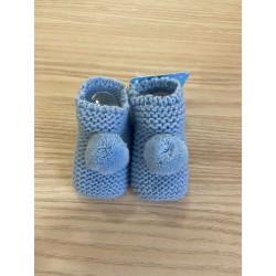 Botita lana pompon