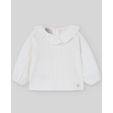 Camisa Jaquard entredos niña "violeta" de la marca española Paz Rodríguez