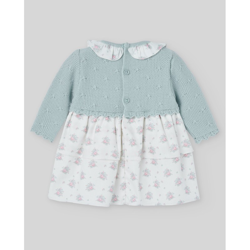 Vestido tela verde tiza de la marca española Paz Rodriguez