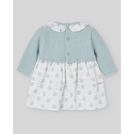 Vestido tela verde tiza de la marca española Paz Rodriguez