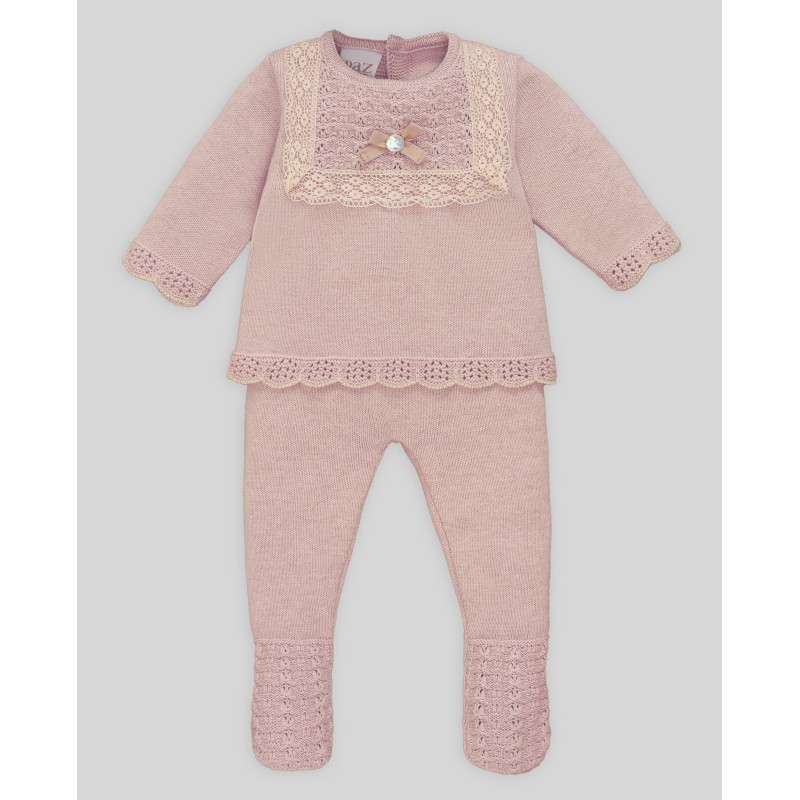 Conjunto jubón con polaina rosa