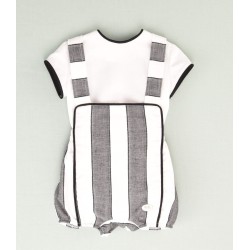 Conjunto rayas negras y blancas bebe 2p  Colección primavera-verano 2025 de la marca española José Varón
