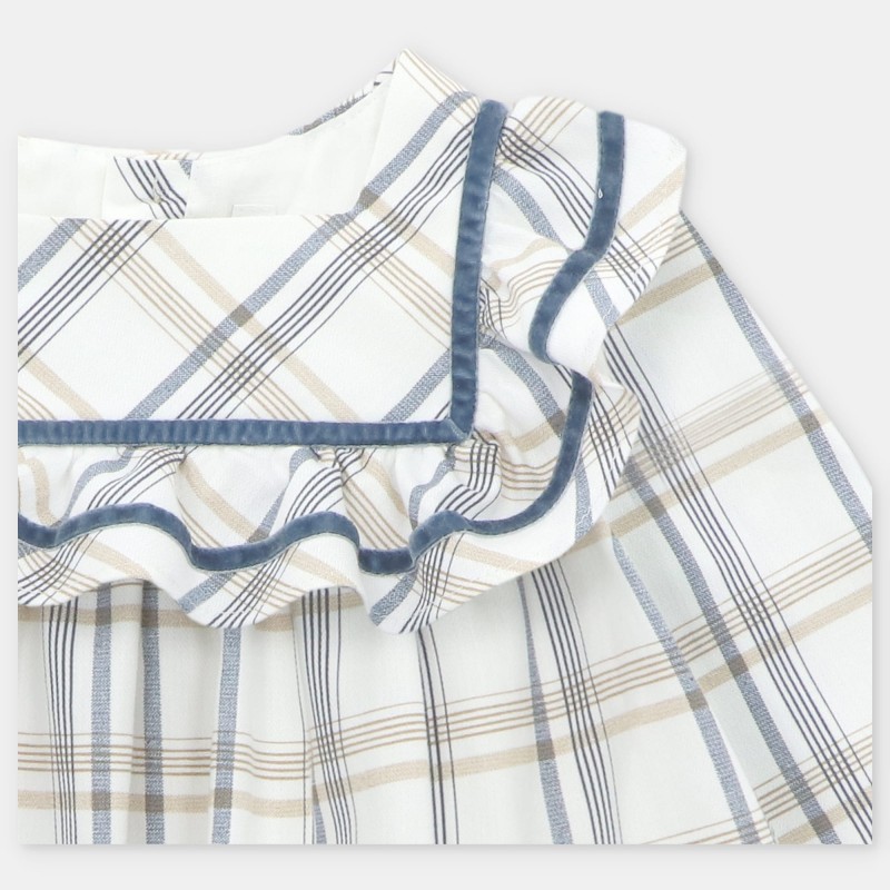 Vestido cuadros niña
