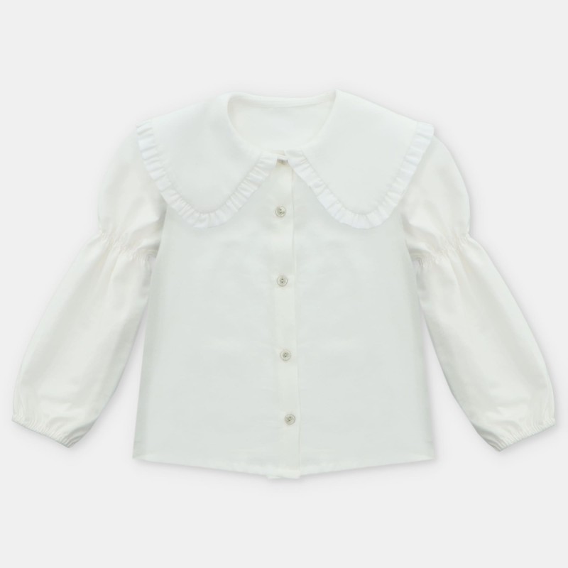 Blusa tela cuello niña