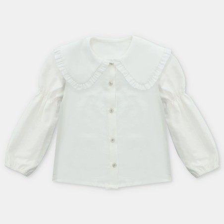 Blusa tela cuello niña
