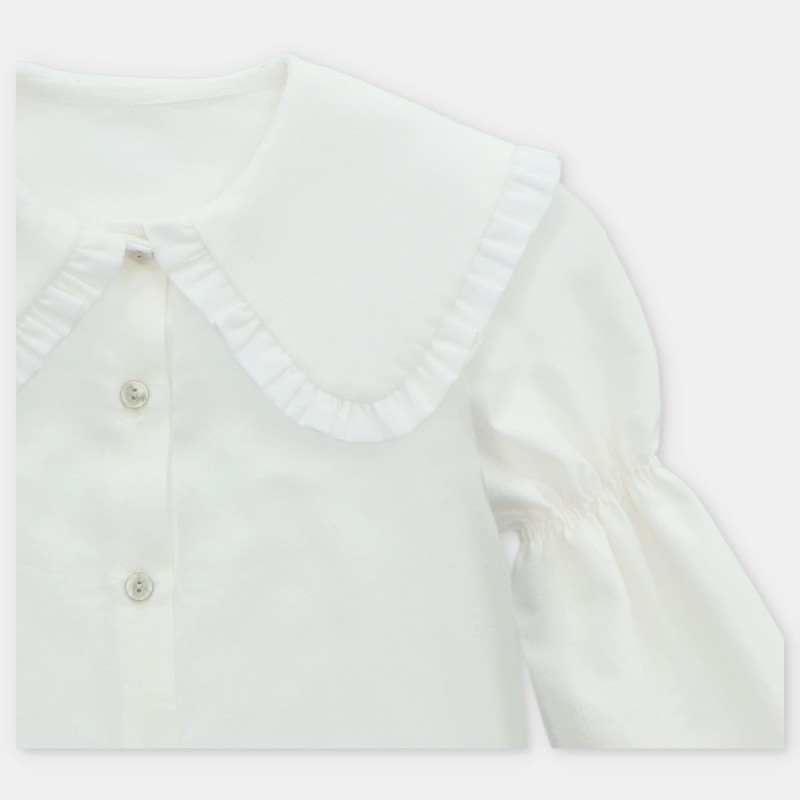 Blusa tela cuello niña