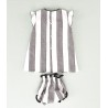 Vestido rayas negras y blancas bebe con detalle volante 2p  Colección primavera-verano 2025 de la marca española José Varón