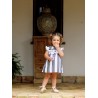 Vestido rayas negras y blancas bebe con detalle volante 2p  Colección primavera-verano 2025 de la marca española José Varón