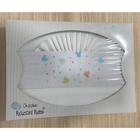 Sabana franela minicuna mickey colorines