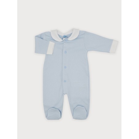 Pijama celeste cuello