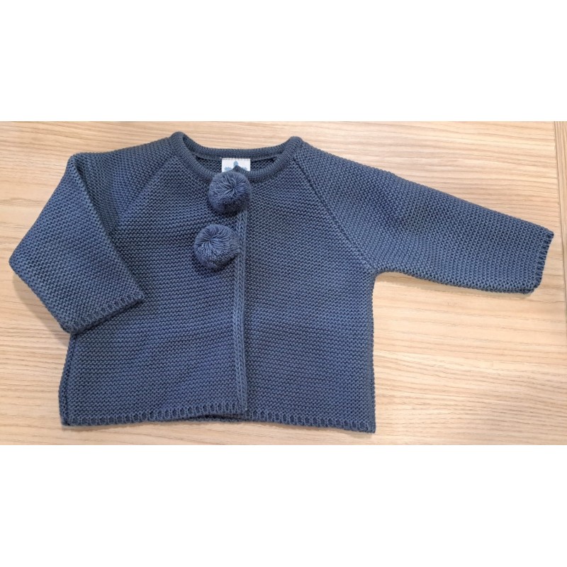 Chaqueta punto bobo pompones
