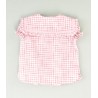 Blusa y braga vichy rosa bebe niña  Colección privamera-verano 2025 de la marca española José Varón
