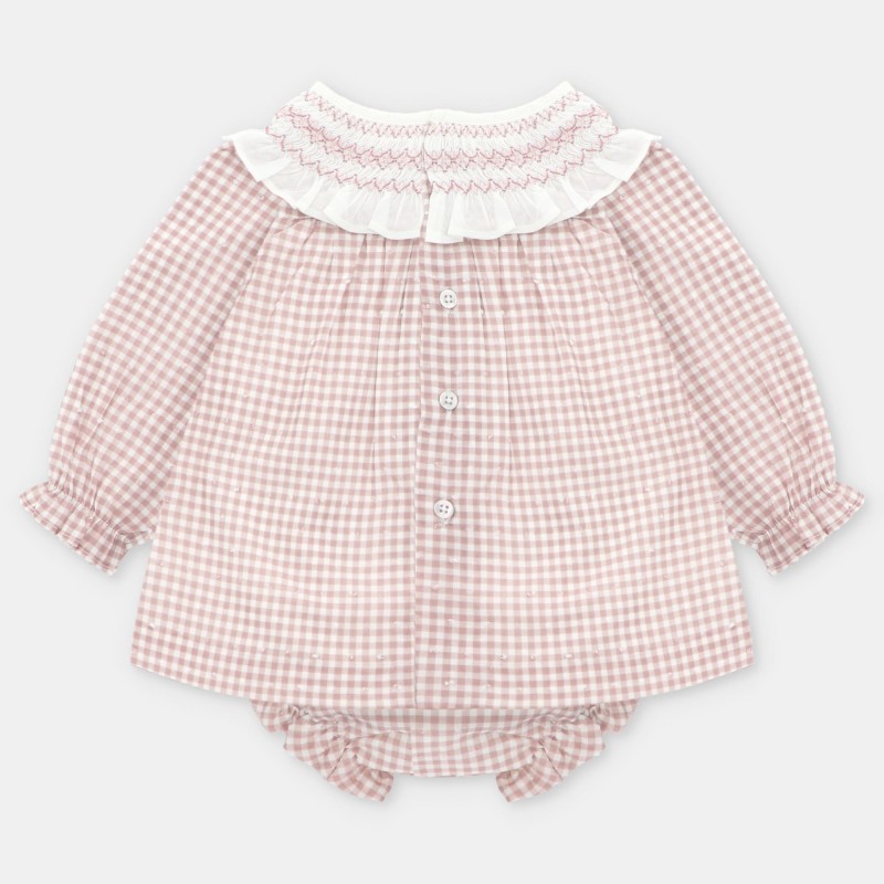 Jesusito vichy rosa cuello  ingles de la marca española Martin Aranda