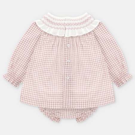 Jesusito vichy rosa cuello  ingles de la marca española Martin Aranda