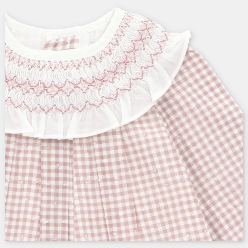 Jesusito vichy rosa cuello  ingles de la marca española Martin Aranda