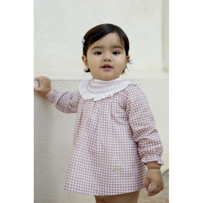 Jesusito vichy rosa cuello  ingles de la marca española Martin Aranda