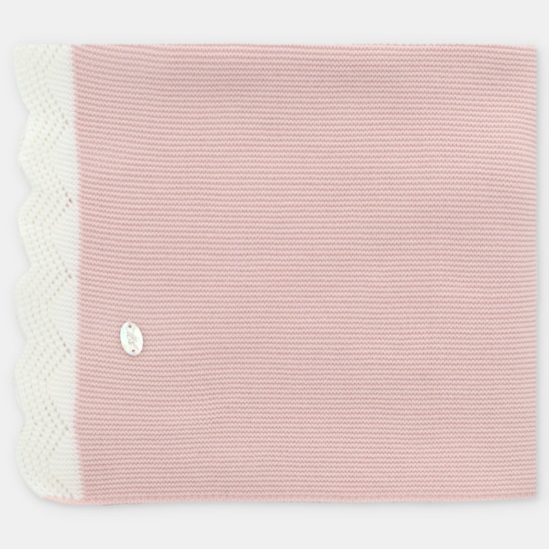 Toca rosa borde blanco