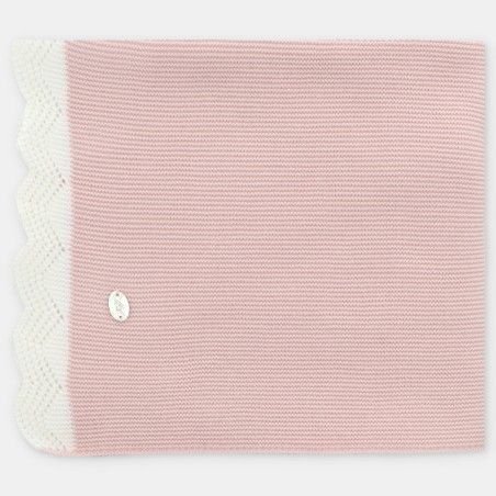 Toca rosa borde blanco