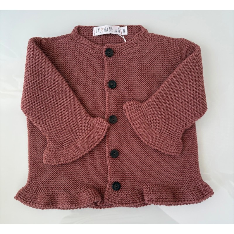 Chaqueta volante teja