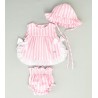 Conjunto niña rayas 3p rosa  Colección primavera-verano 2025 de la marca española José Varón