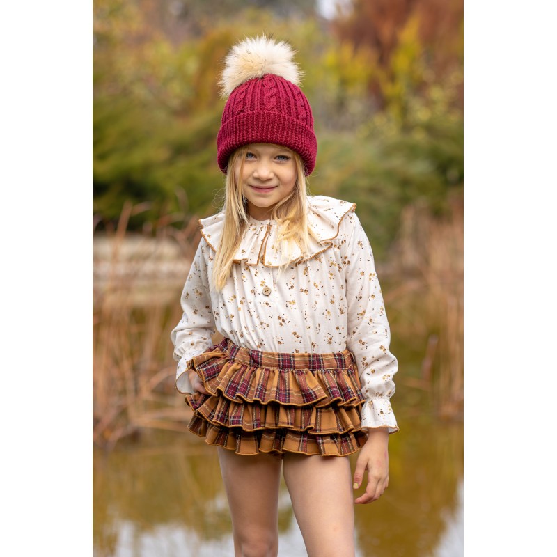 Braga volantes vichy mostaza