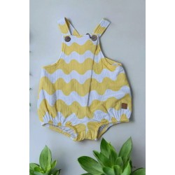 Peto rana ondas bebe amarillo  Colección primavera-verano 2025 de la marca española José Varón