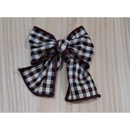 Lazo vichy azul y burdeos