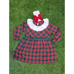 Vestido cuadros navidad