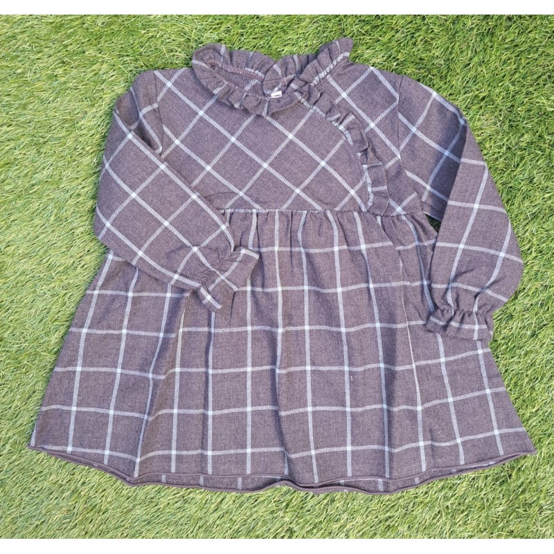 Vestido cuadros turquesa