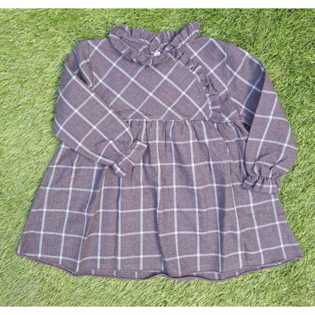 Vestido cuadros turquesa