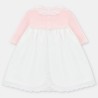 Vestido Faldón punto y tela rosa y blanco de la marca española Martin Aranda