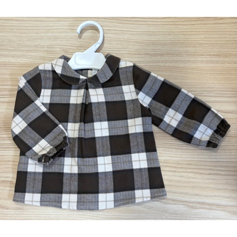 Blusa bebe cuadros