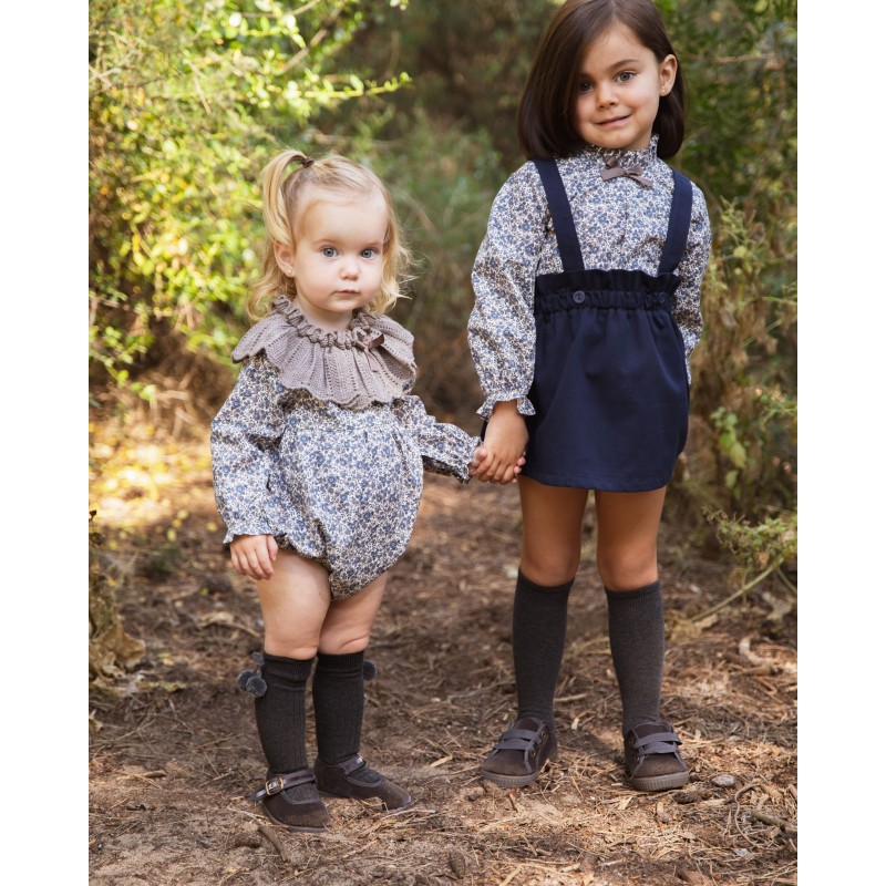 Falda tirantes azul marino