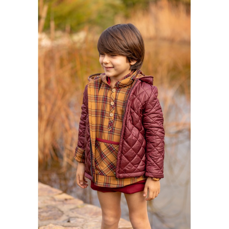 Abrigo unisex eva granate de la marca española Boetie