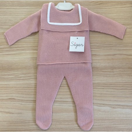 Conjunto dos piezas polaina con baberola línea