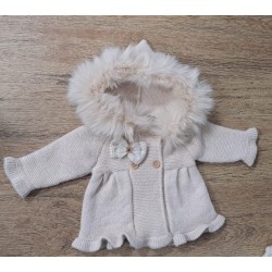 Abrigo moña algodon organico