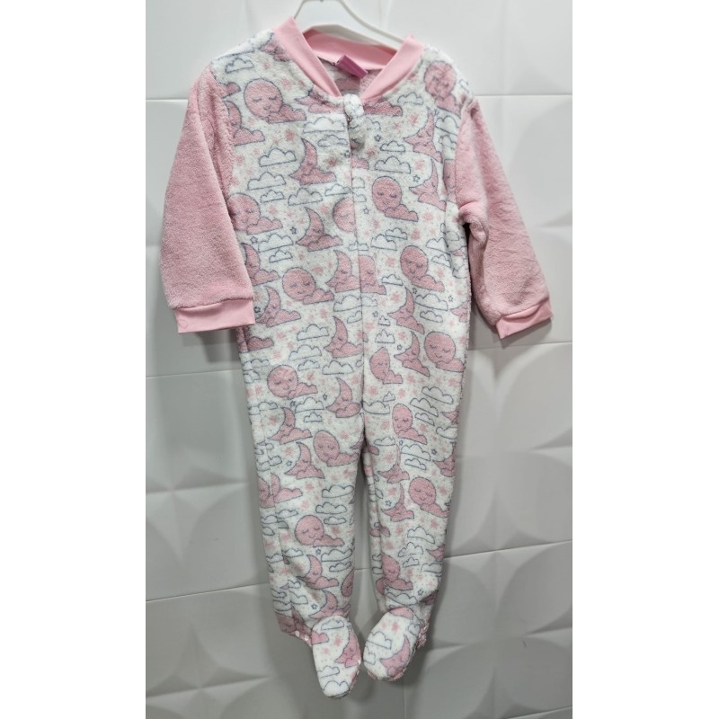 Pijama bata rosa nubes