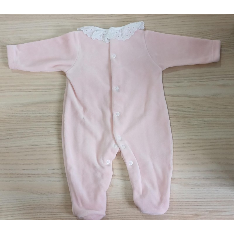 Pijama rosa encaje y lazo