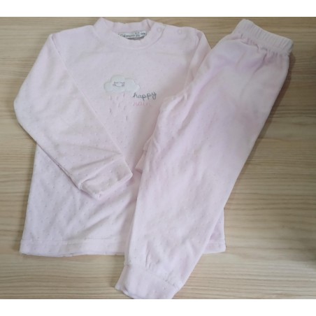 Pijama nube 2 piezas rosa