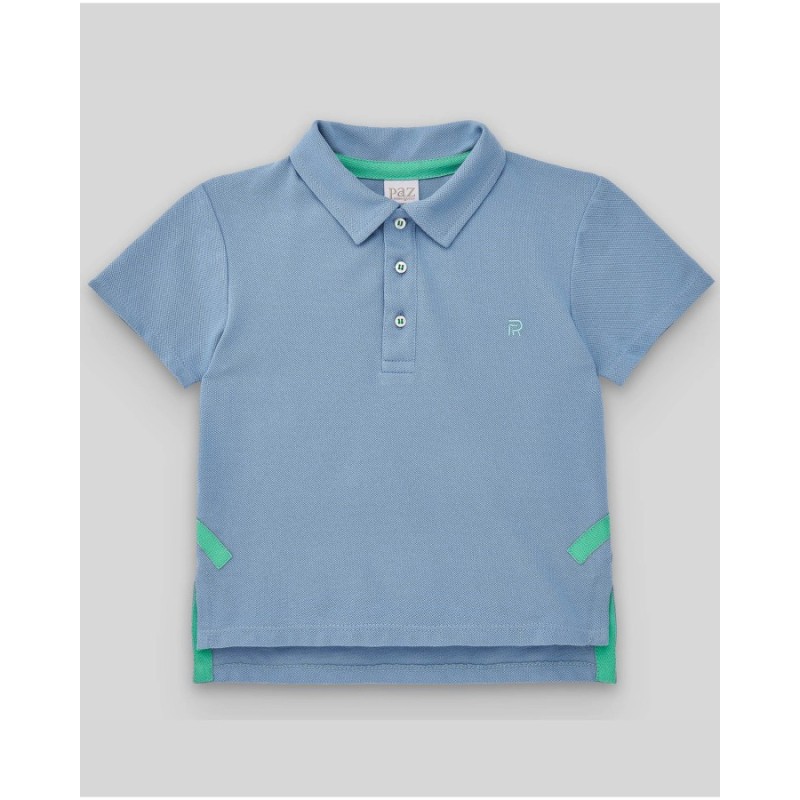 Polo niño infantil azul añil  Colección primavera-verano de la marca española Paz Rodriguez