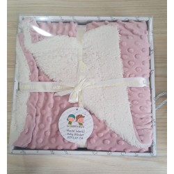 Manta bullones rosa borreguito