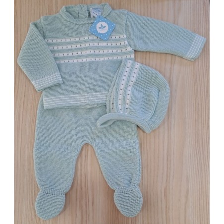 Conjunto polaina 3 piezas verde agua