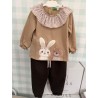 chandal cuello osito-conejo marron-camel