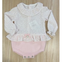 Pelele bambula estrellas rosa bebe Martín Aranda