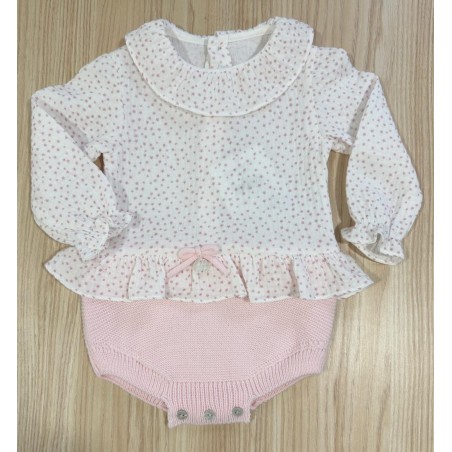 Pelele bambula estrellas rosa bebe Martín Aranda