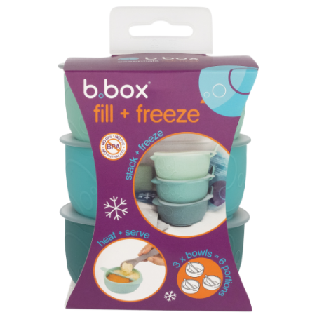 Depósitos para congelar comida con compartimentos  tapas Fill + Freeze (3ud.)